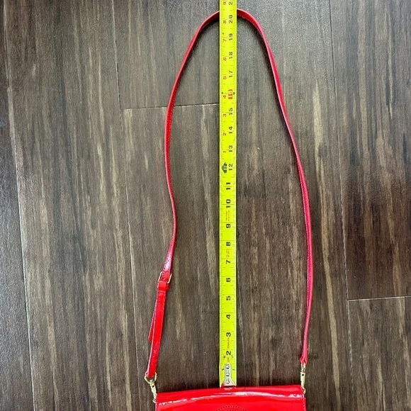 Tory Burch Red Patent Leather Crossbody Purse - Picture 11 of 14